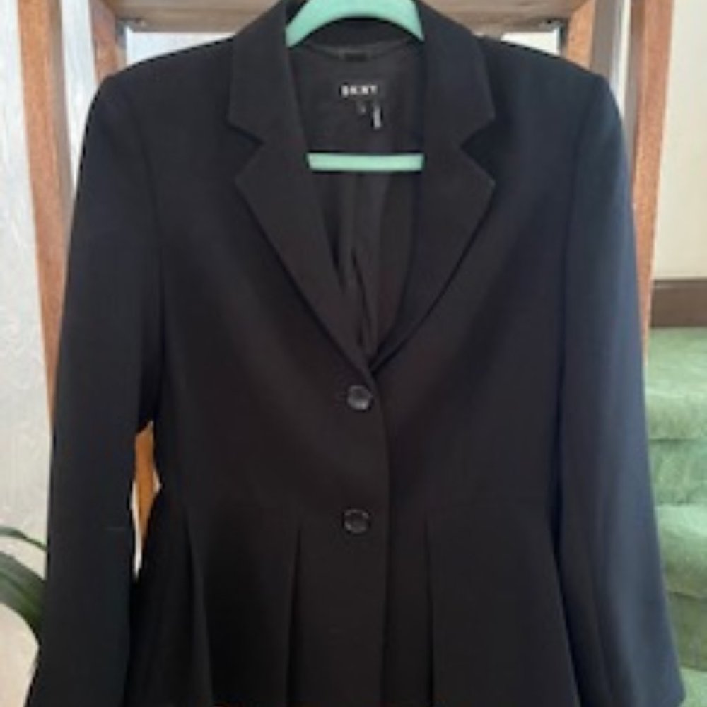 DKNY Black Suit Separate Flared Jacket